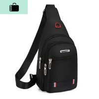 防水胸包2019新款韩版男包牛津帆布胸包单肩包后背包潮流小挎包NEWLAKE 黑色