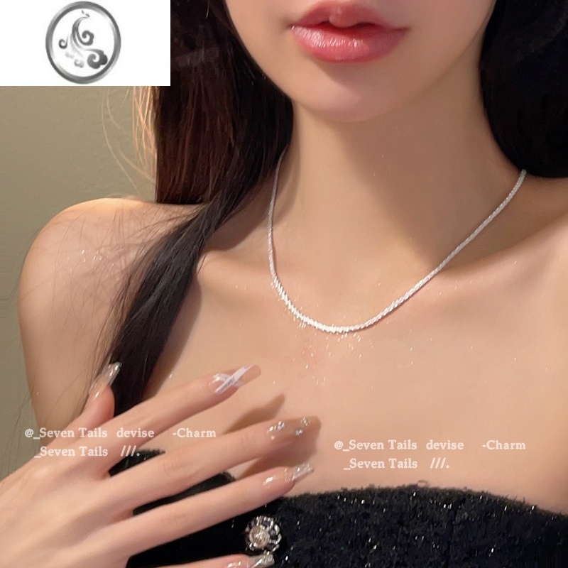 JiMi波光粼粼~满天星项链女2023新款锁骨链轻奢小众简约网红颈链