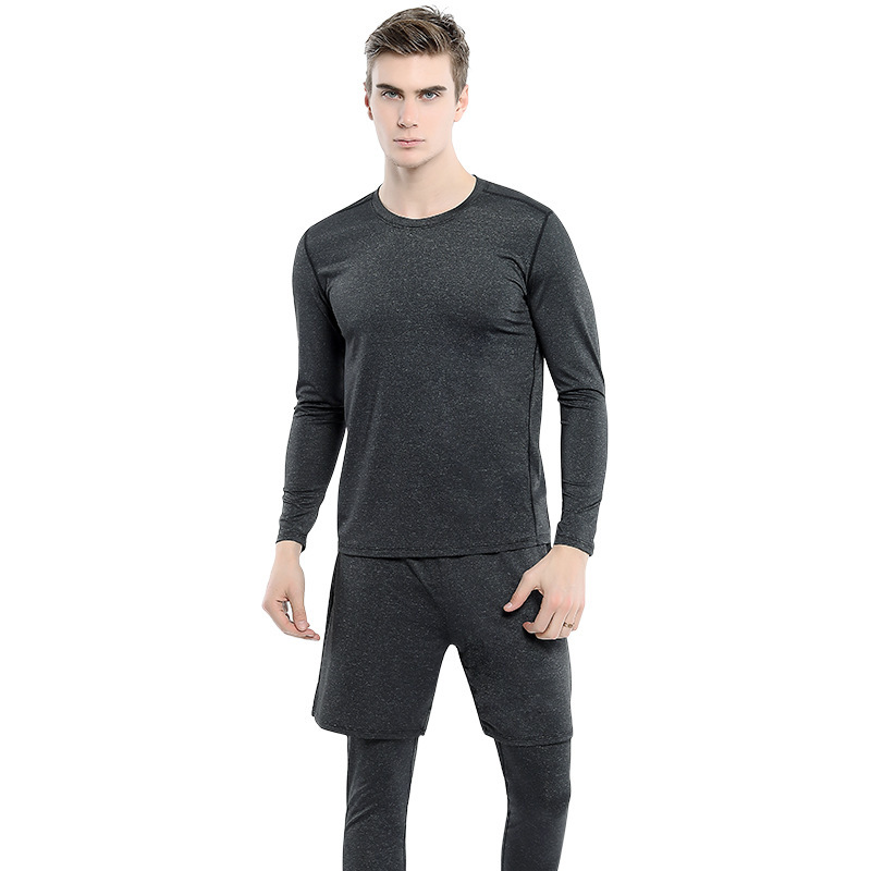 健身服男套装五件套速干短袖紧身衣跑步运动套装篮球训练服健身服