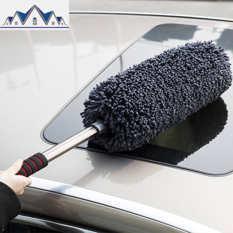 软毛汽车掸子可伸缩蜡拖除尘拖把车刷车用扫灰擦车毛刷子用品 三维工匠