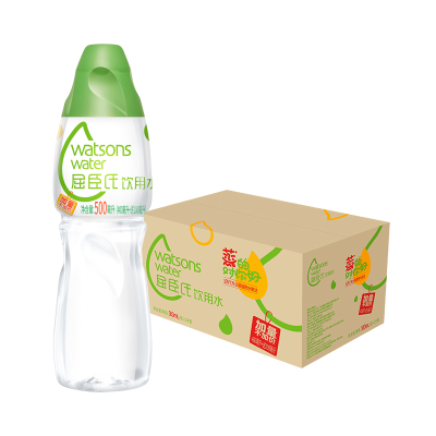屈臣氏饮用水(蒸馏制法)500mL*24瓶 整箱装