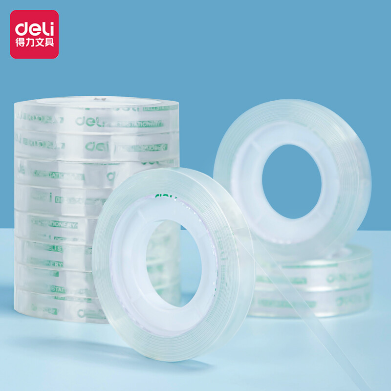 得力(deli) 30001文具胶带8mm*30y*38um(12卷/筒)高清大图