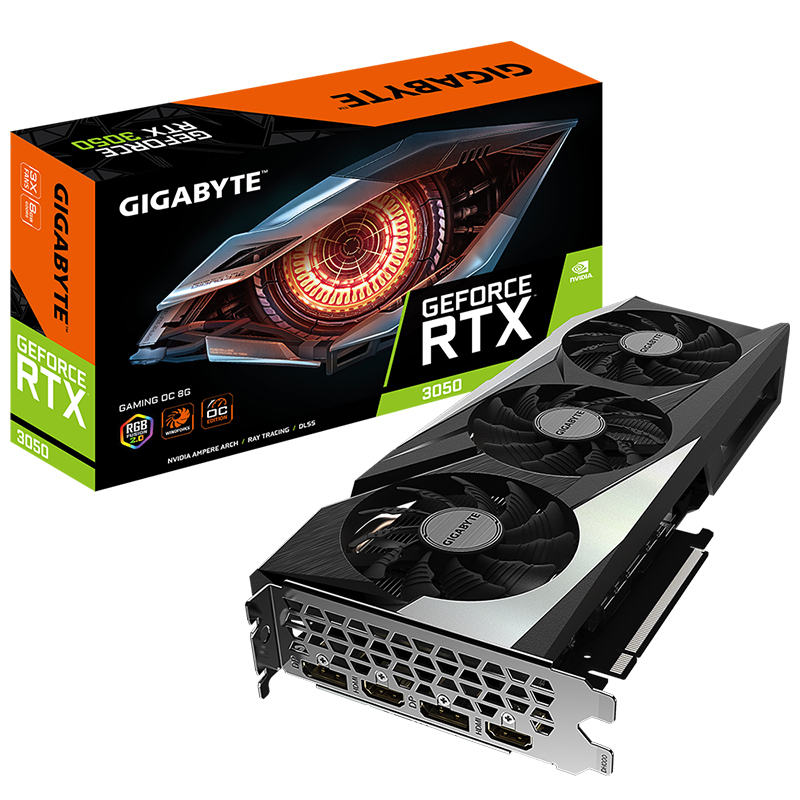 技嘉GV-N3050GAMING OC-8GD+华硕TUF 750W突击手铜牌电源 显卡套装
