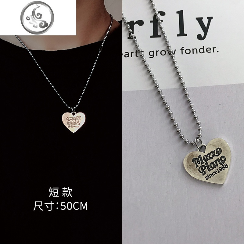 ins土酷蹦迪项链欧美嘻哈冷淡风天使人鱼尾复古吊坠锁骨链男女潮 JiMi高清大图