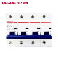 DELIXI德力西空气开关4P100A小型真空短路过载保护器家用电闸断路器空开真空断路