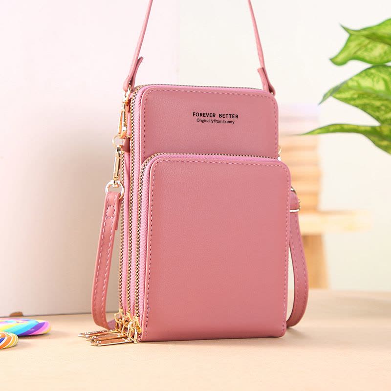 手机包2022PU单肩包韩版大容量多功能触屏手机袋广州包包图片