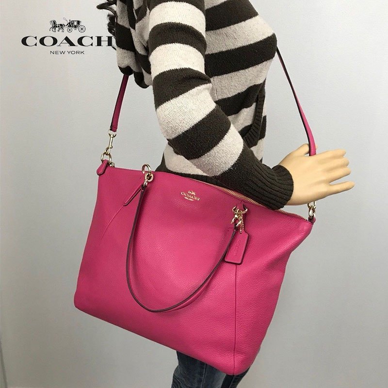 COACH 蔻驰 小号饺子包 Kelsey 牛皮纹拉链手提单肩斜跨包 F36591 Coach