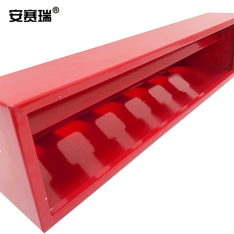 安赛瑞 对讲机收纳架 多格集中管理架 物业保安收纳杂物盒 红色 八位 701727高清大图