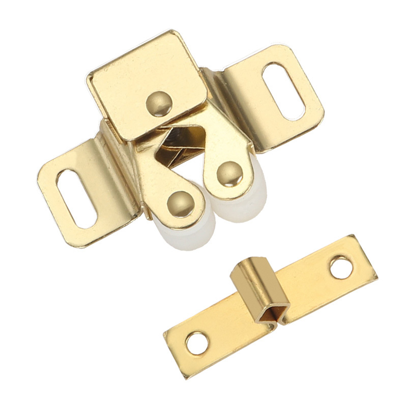 40mm小号铜色两只装家具衣柜橱柜门吸配件五金件碰珠卡扣老式门碰夹小