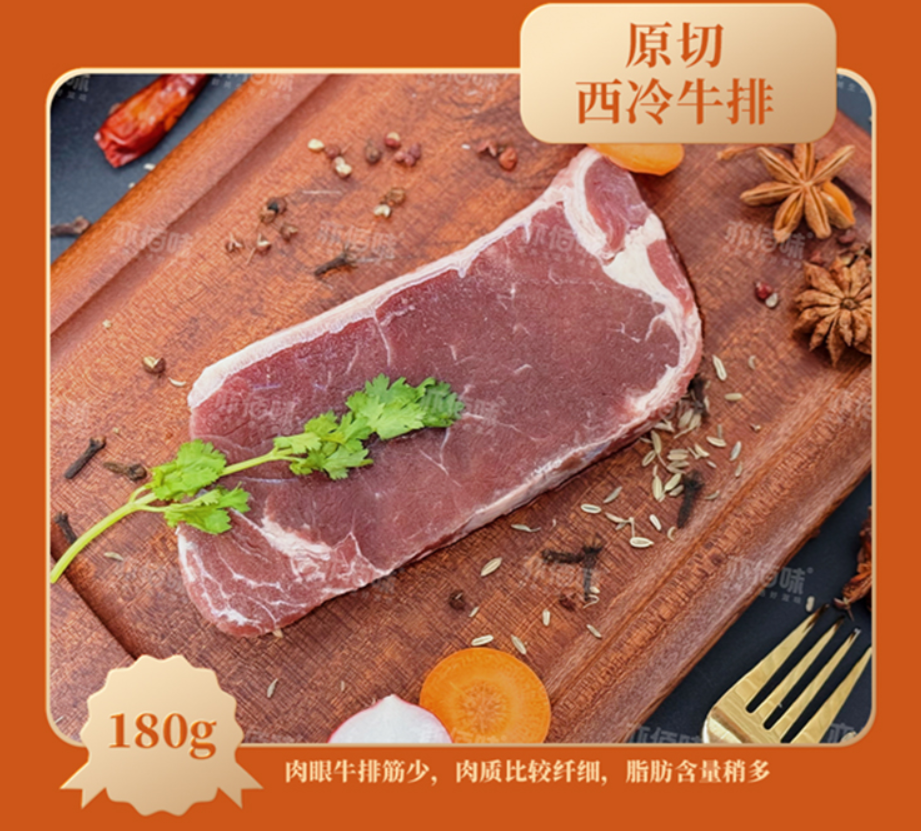 亦佰味佑晨光-牛排礼盒B款1400g高清大图