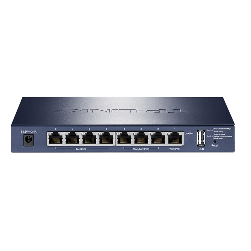 TL-R5408PE-AC一体式PoE有线路由器4千兆4口2.5G供电8多WAN叠加 TL-R5408PE-AC