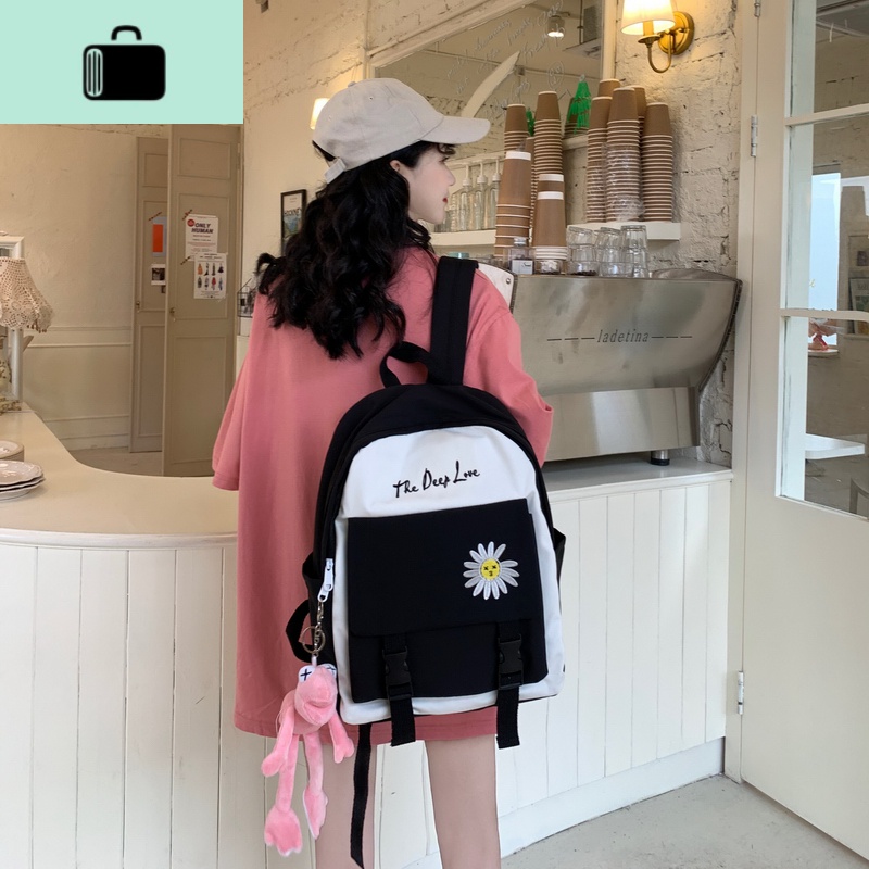 初中生书包女韩版高中学生背包女大容量双肩包2020年新款时尚潮流NEW LAKE高清大图