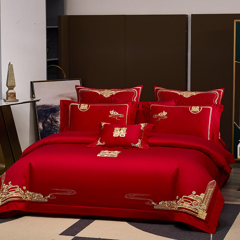 100支全棉婚庆四件套-喜上眉梢高清大图