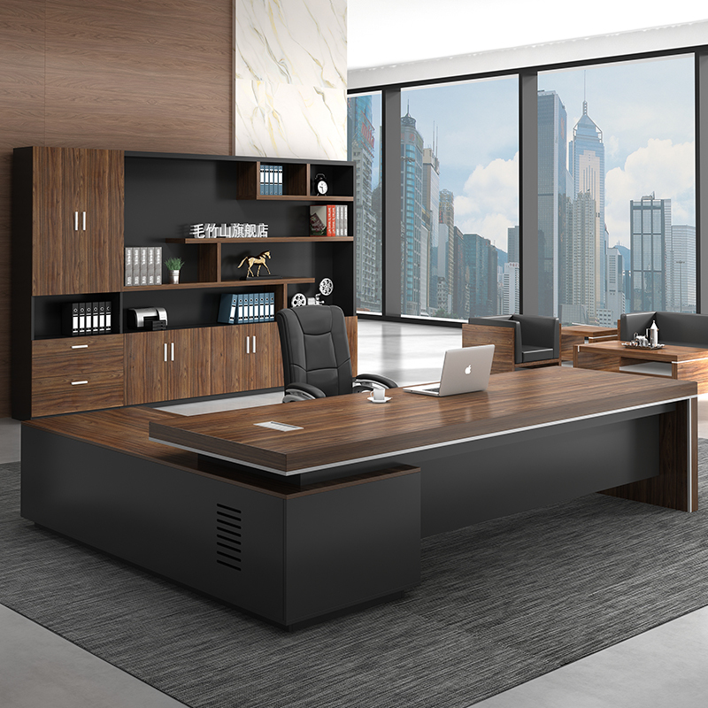 寻木匠老板桌总裁桌简约现代主管桌办公桌椅组合大班台高档定制办公