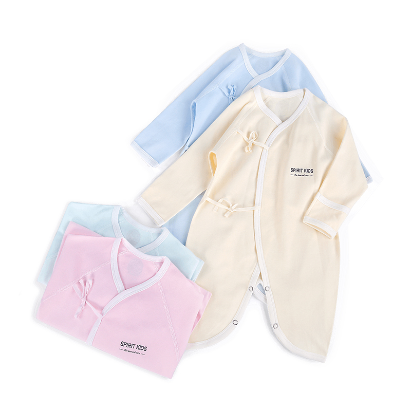 spiritkids 婴儿内衣纯棉新生儿衣服0-3-6个月宝宝连体衣蝴蝶衣