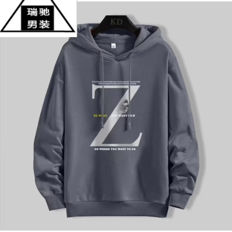 希杰狮王卫衣男2022新款oversize情侣连帽卫衣春秋ins潮宽松潮牌薄款外套