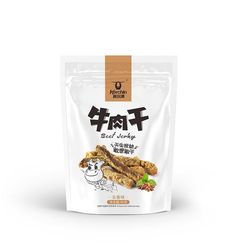 科尔沁 休闲肉脯零食 牛肉干 五香味 45g