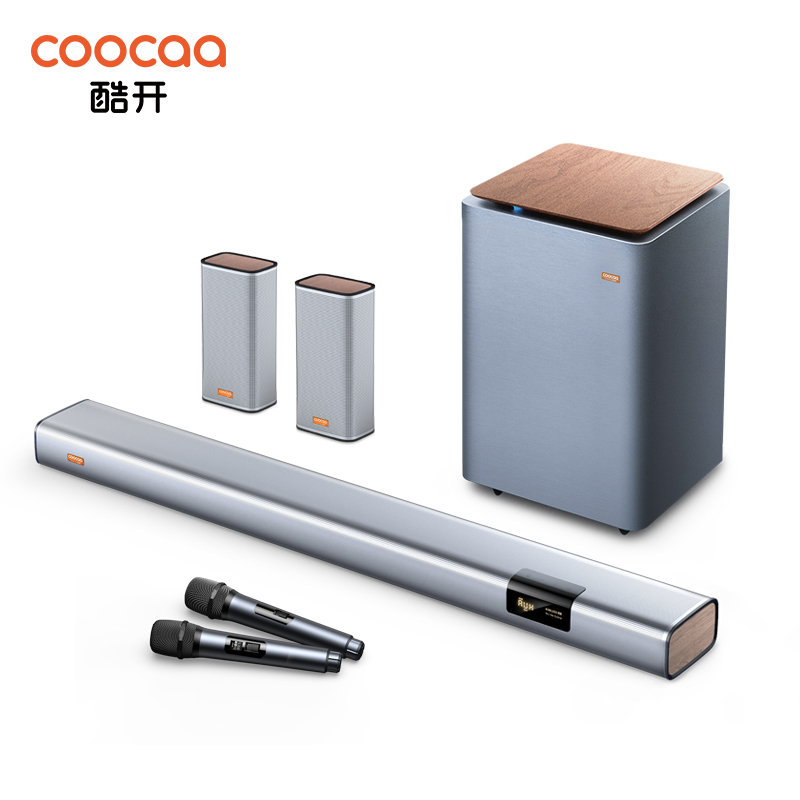 酷开创维Live-3T 家庭KTV 电视音响 回音壁 家庭影院5.1 无线低音炮 3D环绕 家用K歌 卡拉OK音箱套装高清大图