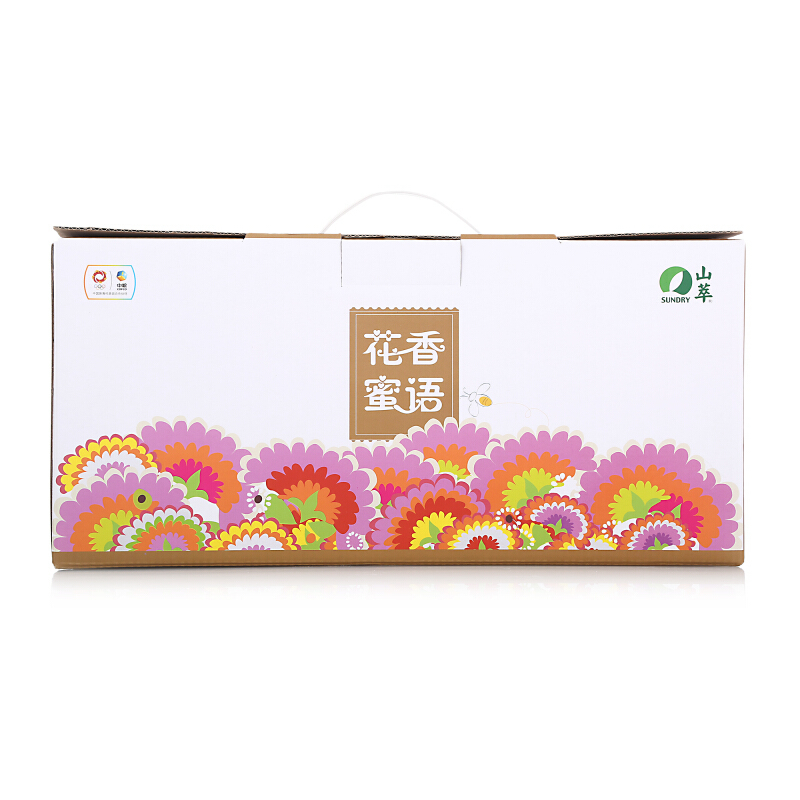 山萃 中粮 冲饮谷物 花香蜜语蜂蜜礼盒 山花 龙眼 枸杞组合装 (375g*4瓶) 1500g/盒