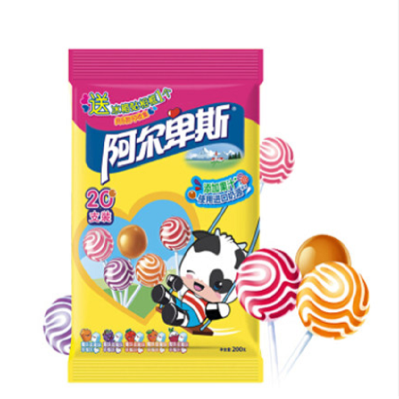 阿尔卑斯混合口味硬糖棒棒糖20支袋装 200g 糖果