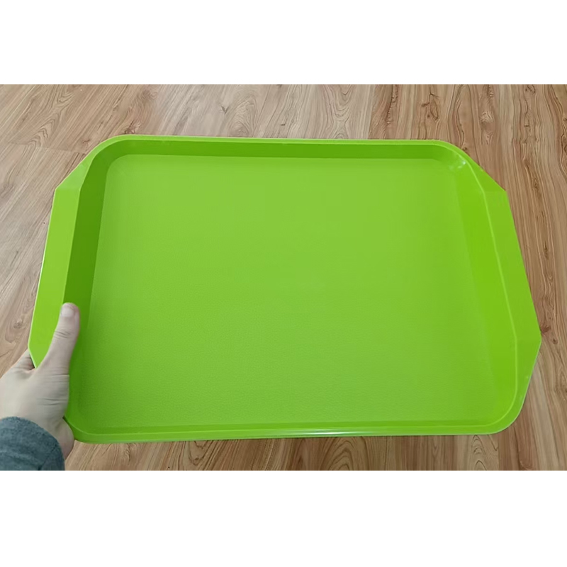 防滑餐盘塑料托盘长方形 44x30cm 绿色(起订量:10)