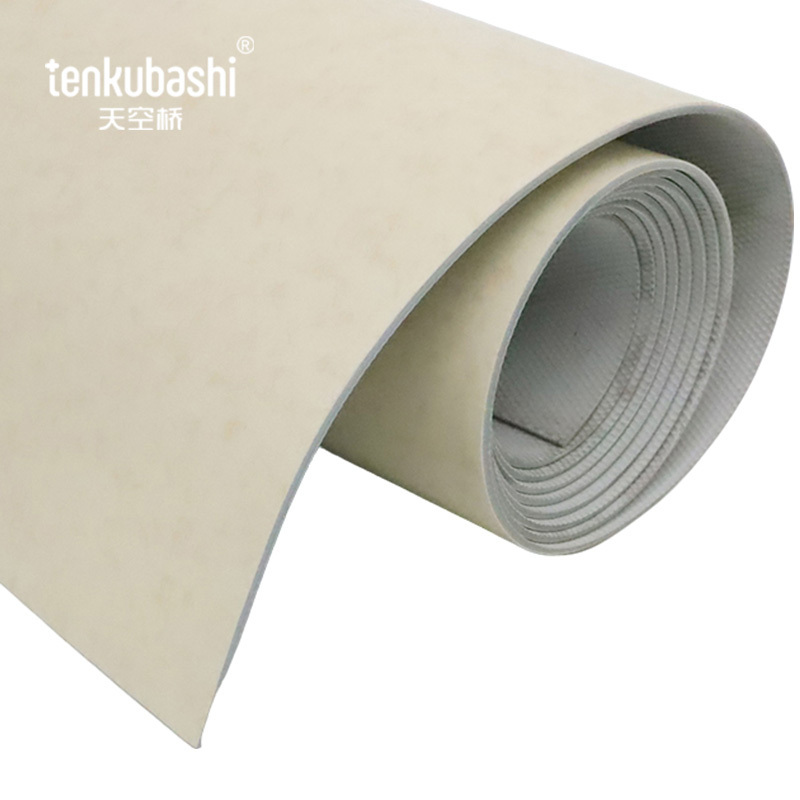 天空桥 PVC地板革 米色浅石纹2.0mm含安装 平方米高清大图