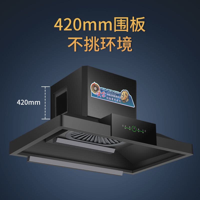 欢呼好太太商用油烟机农村土灶柴火灶T型塔型顶吸式饭店员工食堂抽油烟机排烟机吸油机1.5米单机头上门安装XQ12图片
