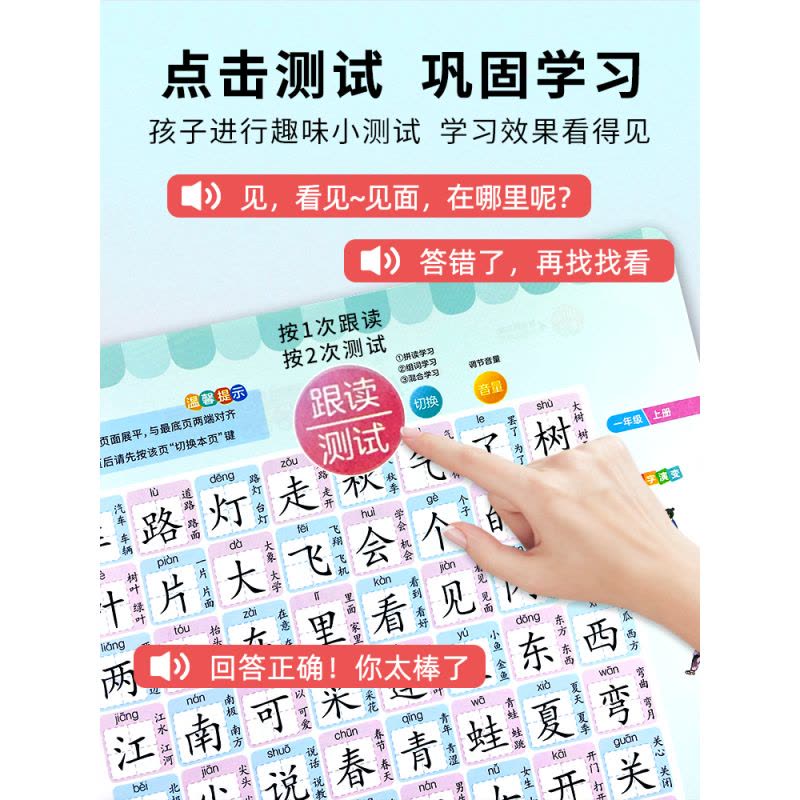 正版图书]会说话的识字大王3600字点读发声书有声早教书识字书幼儿认字