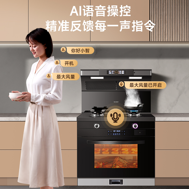 haotaitai用心爱好太太新款集成灶家用蒸烤箱消毒柜一体式猛火灶配