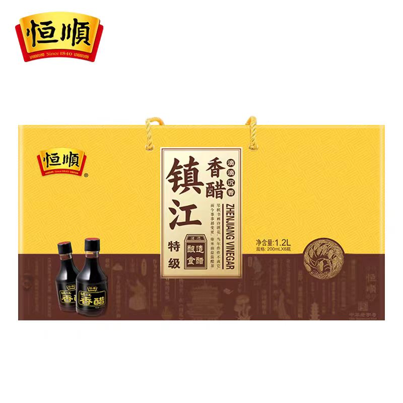 恒顺镇江香醋200ml*6瓶特级香醋滴滴沉香高清大图