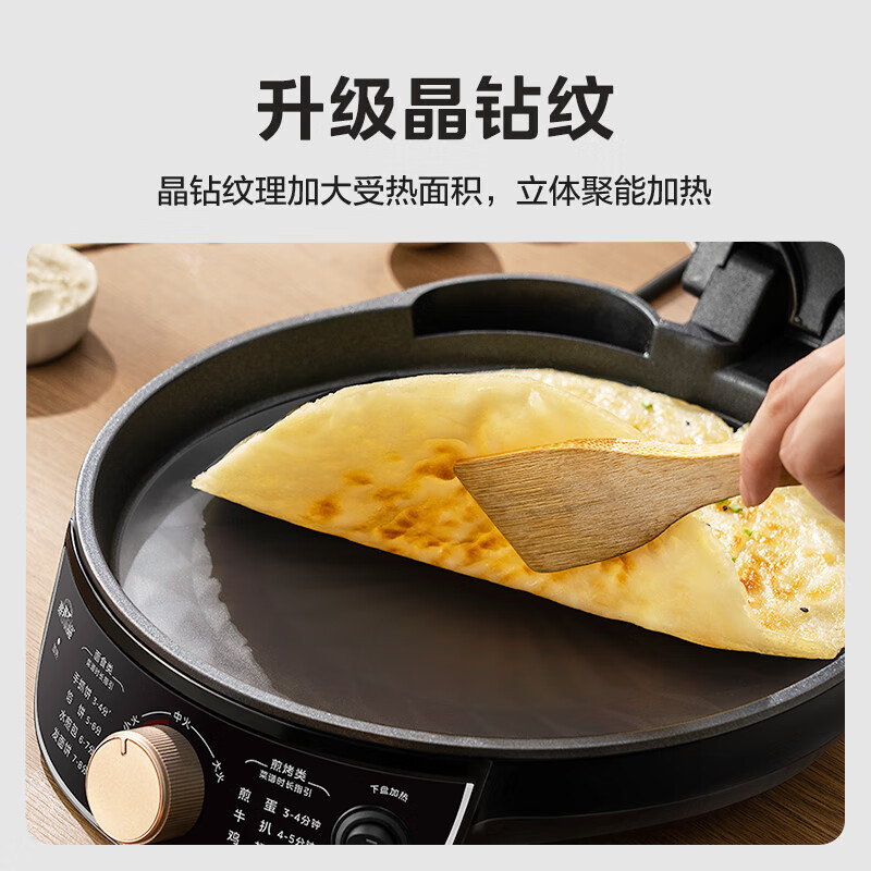 美的(Midea)电饼铛家用双面加热电饼档煎饼锅 旋控式加深加大烤盘早餐机煎烤机烙饼锅MC-JKC3023高清大图