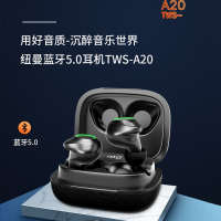 纽曼A20真无线蓝牙耳机 跑步运动入耳式单双耳蓝牙通话耳机 触控苹果安卓oppo小米vivo荣耀手机通用女生款可爱男