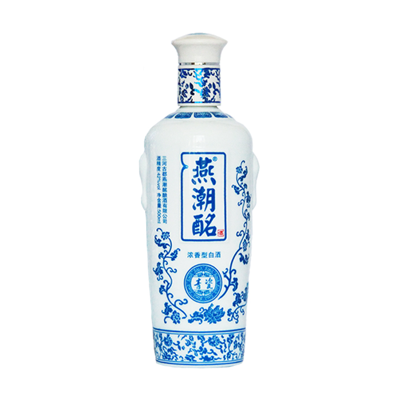 [中华特色]河北供销馆 燕潮酩 白酒整箱 38度青瓷 500ml*6瓶 浓香型纯粮食酒 河北廊坊特产 华北