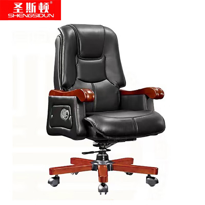 圣斯顿H-625 真皮大班椅老板椅680*670*1180-1230mm(张)黑色