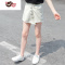绿彩虹光女童白色牛仔短裤夏季薄款中大童2022新款夏装儿童裤子外穿短裙裤