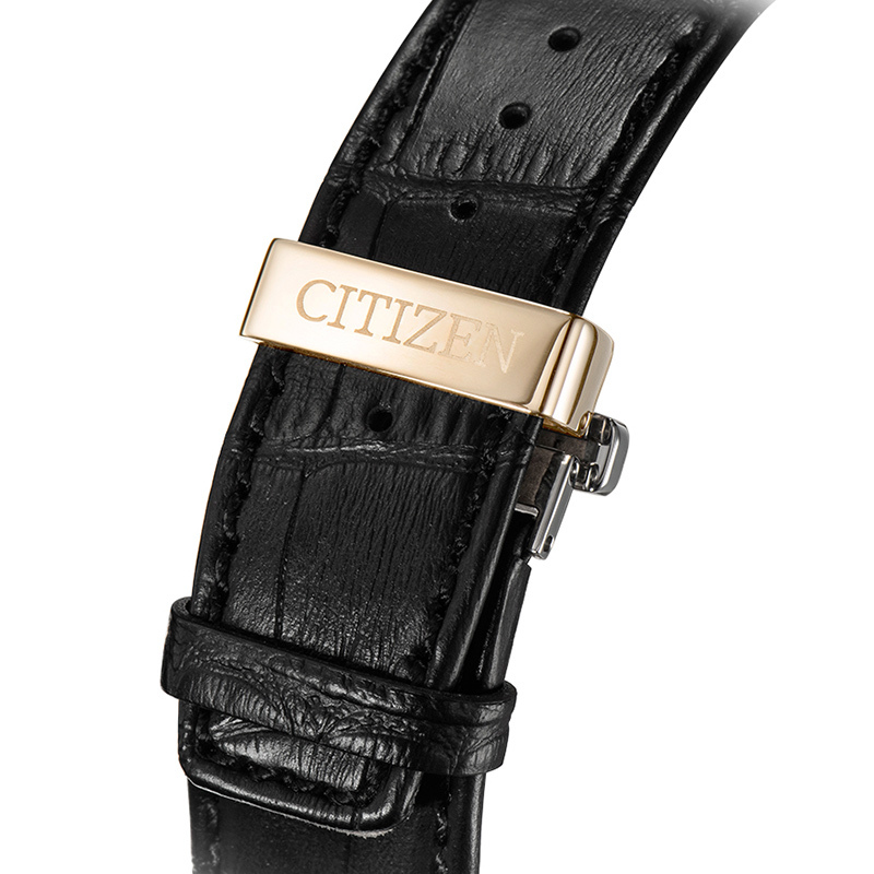 西铁城（CITIZEN）手表光动能电波皮表带大表盘男表 CB0153-13A