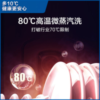 PIUS版海尔(Haier)13套家用嵌入式洗碗机80℃高温微蒸汽消毒除菌全自动智能刷碗机EYW13028BKSNU1