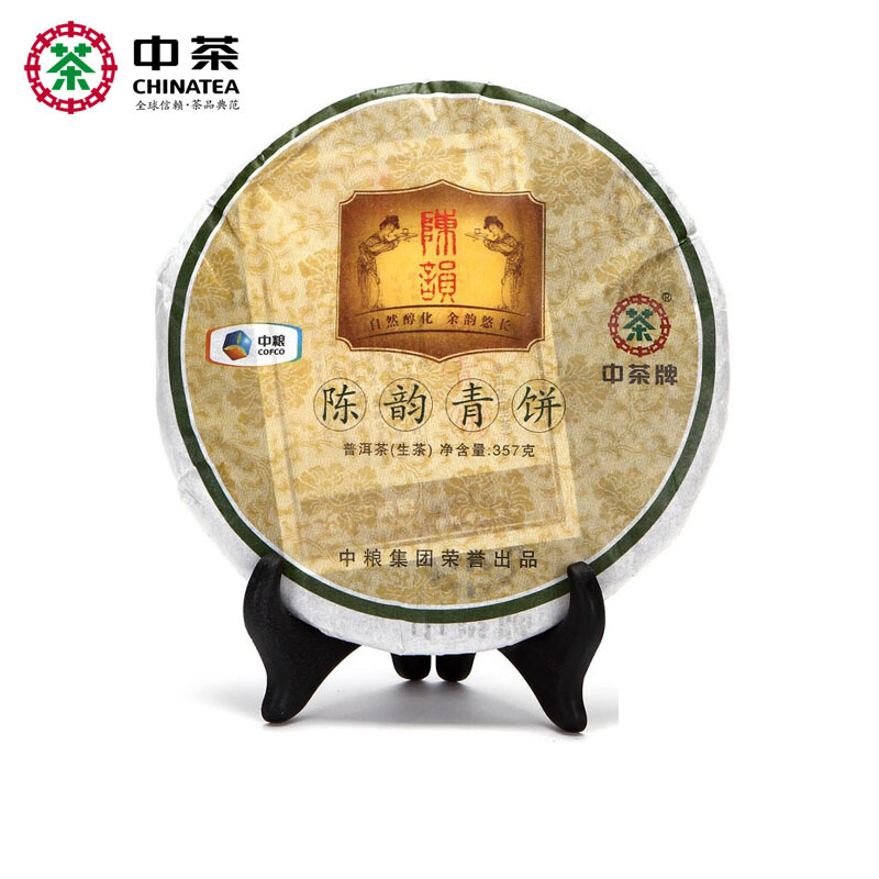 [老茶推荐]中茶 普洱茶生茶 2012年陈韵青饼普洱生茶357g