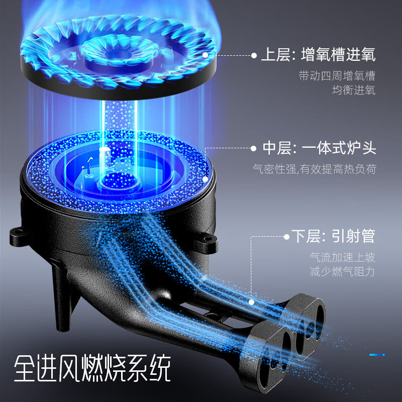 创维 燃气灶煤气灶大火力 5.0kW 液化气 嵌入式玻璃面板煤气炉灶 Z207BS高清大图