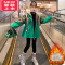 可莉允女童外套秋冬2022新款韩版洋气儿童加绒加厚中大童中长款派克棉服