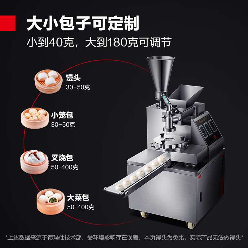 德玛仕mbz160商用全自动包子机双斗仿手工包包子神器多功能包子馒头