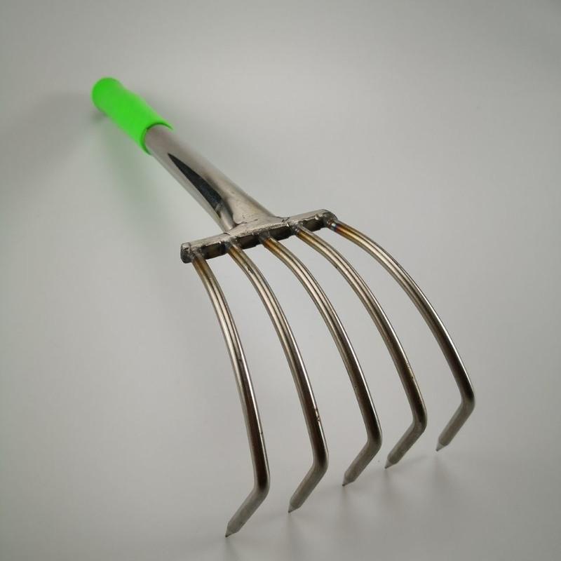 七齿纯手工未喷漆赶海耙子 赶海耙子拾花生工具不锈钢耙子挖蛤蜊牡蛎