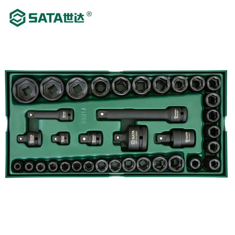 世达(SATA)工具托组套-36件3/8" 3/8寸 x1/2" 1/2寸系列风动套筒09914
