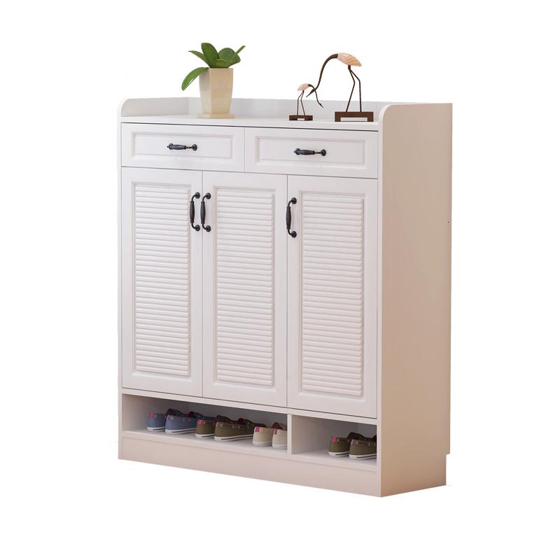 森美人柜子储物柜 鞋柜简约现代玄关客厅家用高120大容量阳台高清大图