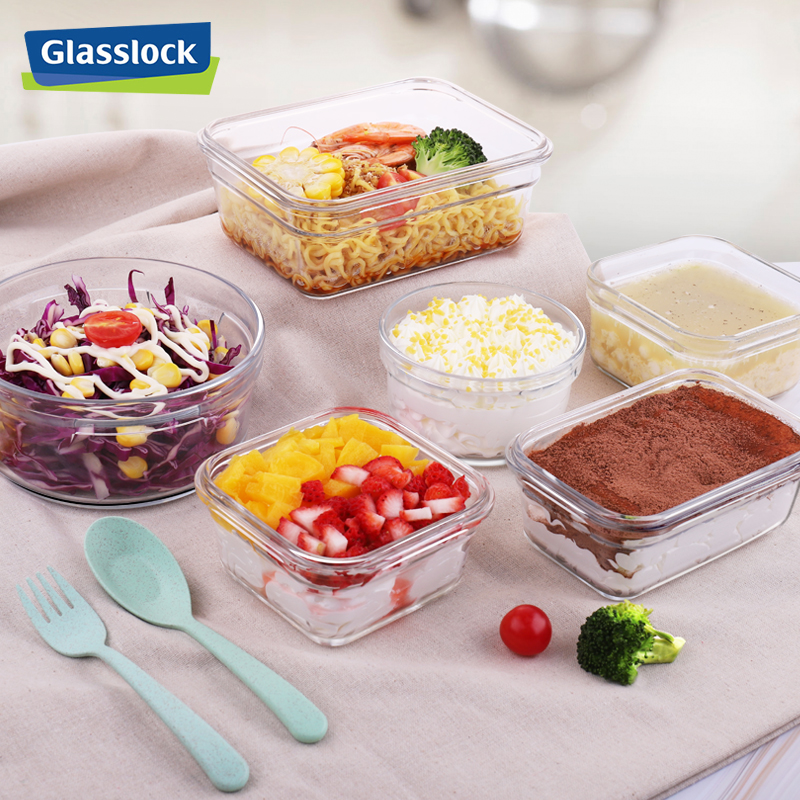 GLASSLOCK/三光云彩钢化耐热玻璃保鲜盒 六件套GL07-6-SN高清大图