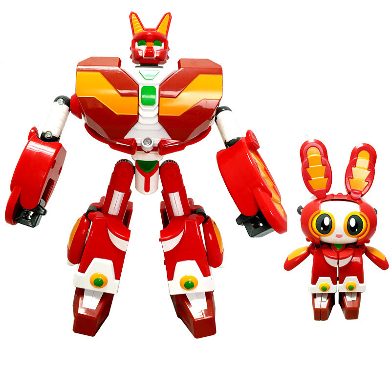 灵动快乐酷宝蹦蹦兔玩具超萌甲二合体智智龟黑焰龙鹰小宝变形机器人