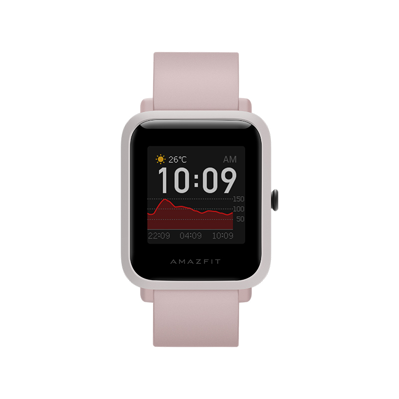 Amazfit 智能运动手表米动手表青春版1S 华米科技运动手表 GPS NFC 消息提醒 心率检测 暖粉