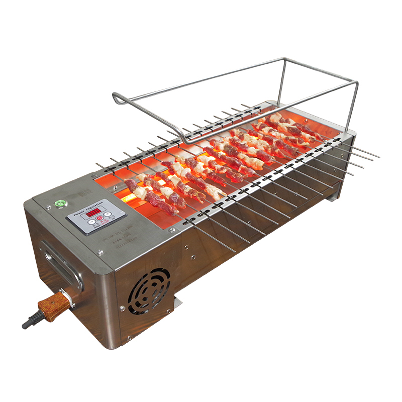 商用电动烧烤炉无烟烤架丰茂全自动旋转烤串机翻转烤串机器烤串炉商用