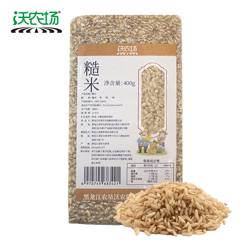 沃农场糙米400g/袋高清大图
