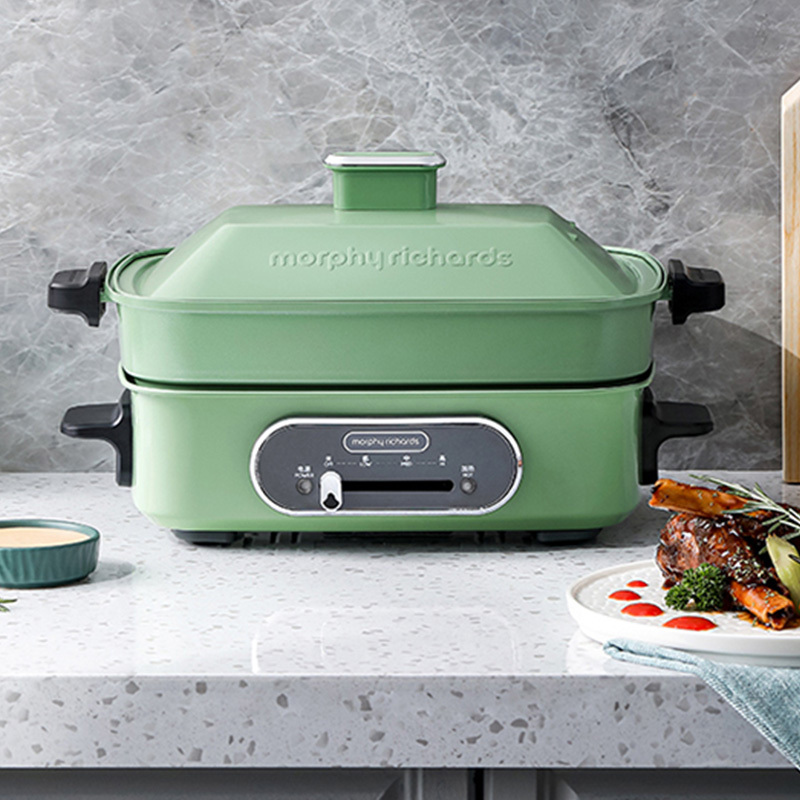 摩飞多功能锅2.5L精准控温持续加热安全防烫清新绿MR9088高清大图